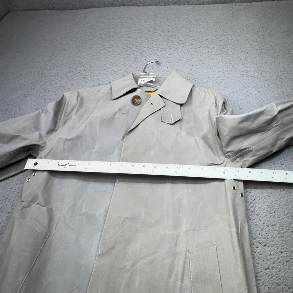 Mackintosh J Crew Coat Mens XS Gray Bonded Handmade Rain Jacket Scotland Cotton